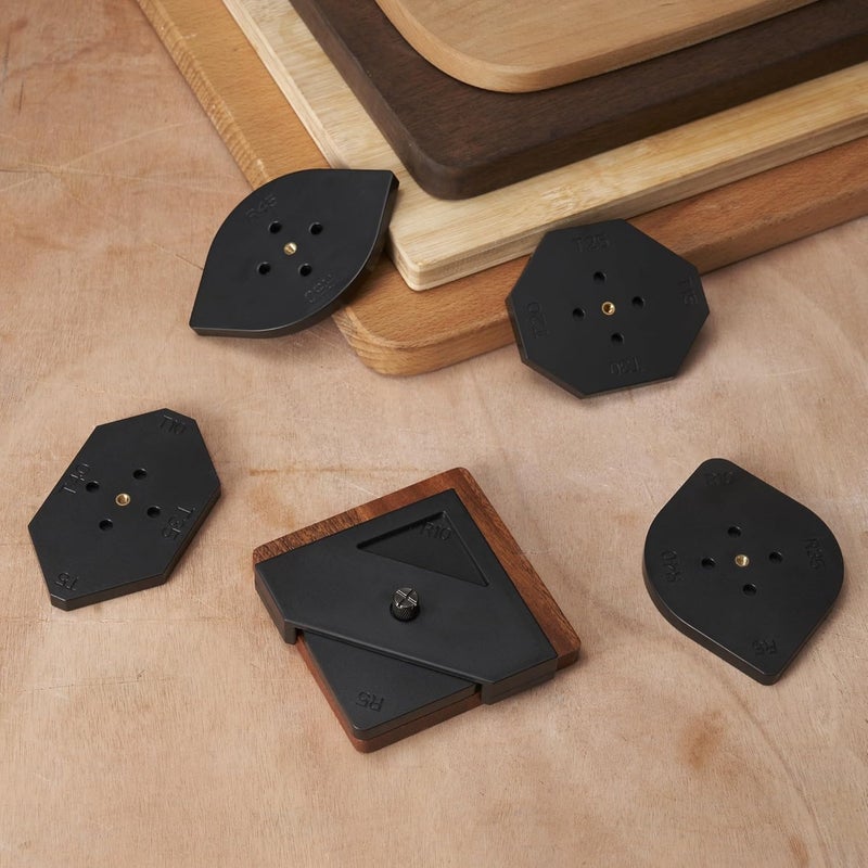 HERMIT TOOLS Pack of 9 Radius Jig Router Templates Corner Radius Routing Templates,Routing Rounded Corners Router Bit Templates for Woodworking Routing (8+18 Radius Set) - Image 3